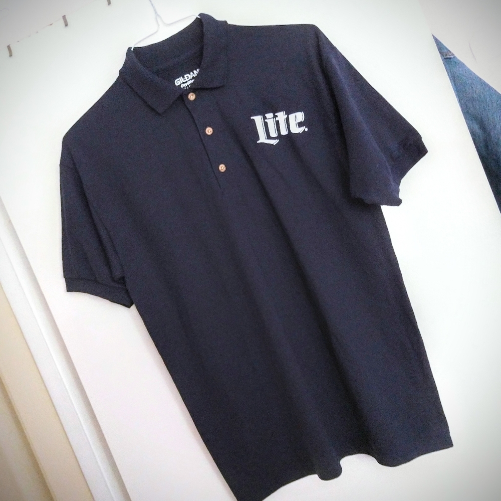 Navy Lite Logo Polo Shirt-Dryblend NWOT